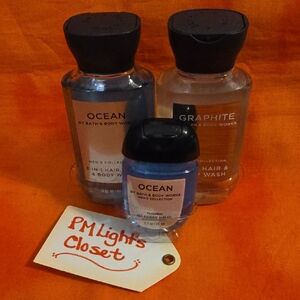Bath & Body Works Ocean and Graphite Gift Set New